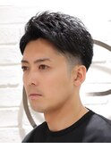 ツーブロックアップバング刈り上げショートビジネス床屋バーバー