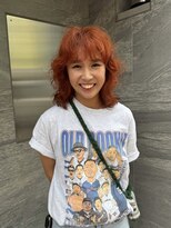 ルピネバイバド(Lupine by bud)&nbsp;ブリーチなしダブルカラー/オレンジヘア/透明感カラー