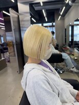 エン 栄店(enne)&nbsp;ココアベージュ/抜きっぱなしブロンド/ヘイリーボブ/小顔/栄