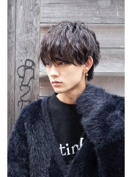 ヴェイン 渋谷(vain) 渋谷メンズ美容室センターパート波巻きメンズパーマk