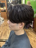 ヘアスタジオ ロメオ(hair studio Romeo) フェザーパーマセンターパート毛流れフェザー