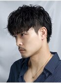 大人サーフカール波巻きツイストスパイラル前下がりマッシュ