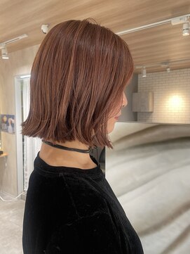 ヘアーメイク スリー(Hair Make 3) ピンクベージュボブ