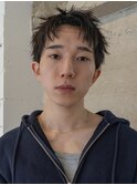 アップバングメンズショートスパイキーショートメンズパーマ