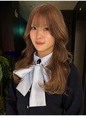 透明感ヘーゼルベージュの巻きやすいレイヤーカット