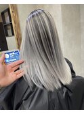 バレイヤージュ、ハイライト、レイヤーカット、ダブルカラー