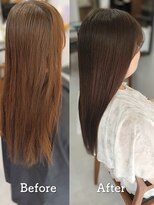 リンク バイ フォーラボ 綱島(Link by ForLABO) 長さ維持髪質改善枝毛カットオリーブグレージュカラー【綱島】