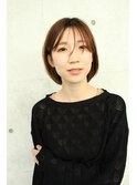 【なかじま ひびき】シースルーバング　ナチュラル　ボブ