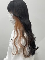 アライブ キチジョウジ(ALIVE Kichijoji)&nbsp;韓国風インナーカラー×オレンジ/イヤリングカラー