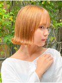 外はねミニボブ　ショコラベージュ