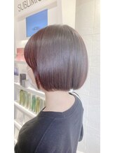 ヘアーココカシェット(hair coco cachette) 【cachette/beppu 】レッド×ボブスタイル