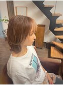 大人かわいい☆インナーラベンダーグレー×くびれレイヤーボブ