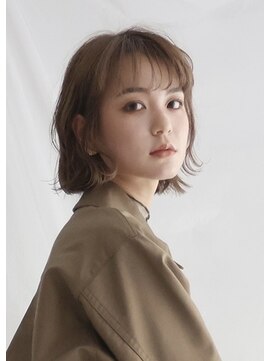 アース 鶴見店(HAIR&MAKE EARTH) フリンジバング×波ウェーブボブ