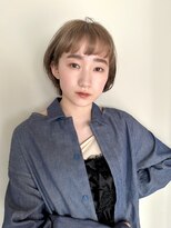 ノーム(norm) マッシュショート/前髪短め/ハイトーン/ベージュ