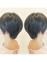 スタジオ アルファプラス 日暮里店(studio α+)&nbsp;ステップボーンカットカットボブショートハイライト白髪ぼかし