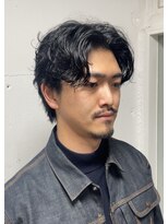 ジュネスゼロニ(JUNES 02) 20代30代ヘア黒髪ニュアンスパーマセンターパート