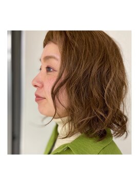 フィッツヘアー 五泉店(Fits Hair) ゆったりパーマ×ぱっつん前髪