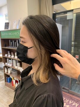 ブロッサム 東中野店 可愛いミルクティーベージュインナーカラー