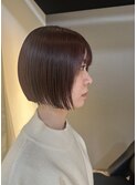 ぱつっと切りっぱなしボブ