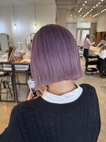 ラウブロッサム 大宮西口店(Lau Blossom) 【髪質改善カラー】ダブルカラー+ラベンダーパープル+ボブ