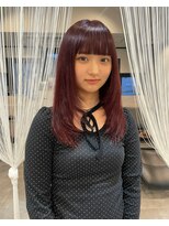 ユニコ(unico)&nbsp;ボルドー/レイヤーカット/ロング