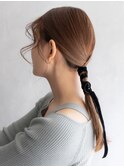 ポニーテルアレンジ