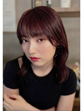 メゾンドムニ 恵比寿(Maison de MUNi) ワインレッド暖色艶カラー