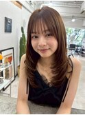レイヤーカット/マロンベージュ/小顔カット/髪質改善/シャギー2