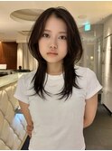 黒髪抜け感ハッシュカット☆