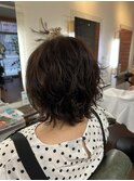 パーマ風ナチュラルカールヘア