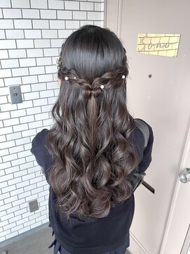 フェリーチェ(Felice) ハーフアップ 編みこみヘア  参列ヘア イベントヘア ライブヘア