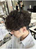ナチュラル質感メンズ波巻きパーマ