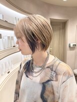 エレノア 静岡店(Eleanor)&nbsp;[八重津]くびれショート×ミルクティーベージュ×インナーカラー