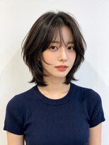 エイチ ウルフカット 大阪梅田(811) ハイライトショートレイヤーミルクティーグレージュミニボブ