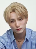 ブロンドナチュラルセンターパート韓国