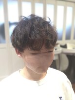 ルシードスタイル キューブ メンズ(LUCIDO STYLE Cube men's)&nbsp;メンズニュアンスパーマ×無造作マッシュ｜黒髪韓国風ショート