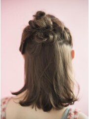 【THREEbyKEEP、尾山台関谷】ヘアアレンジ、ハーフアップ