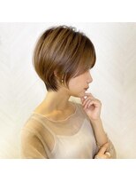 ロンド ストラーダ 心斎橋(Lond strada)&nbsp;ショートグレージュカラーボブウルフココアベージュ