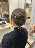 編み込みヘアセット
