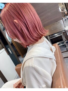エヌプラス(N+) 切りっぱなしボブ/エアリーロング/美髪/ピンクブラウン