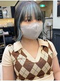 水色カラー/インナーカラー/ケアブリーチ/派手髪［渋谷］