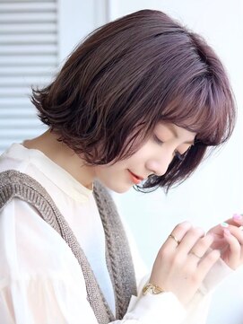 ソイクフ(SOY KUFU) 大人可愛い◎イメチェン似合わせカットフルバングレッドブラウン