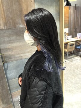 ヘアラウンジ アングゥ(hair lounge ungu) インナーパープルブルー