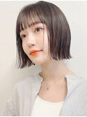 オリーブベージュ/髪質改善/ショート/ボブ/ブリーチなし/横浜