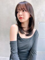 メーヴェ(Mowen) mowen 南堀江 レイヤーミディアム×マロンブラウン