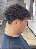 メンズパーマメンズカットセンターパートメンズマッシュウルフ