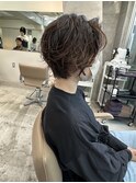 ハイライトカラー ピンクベージュ ウェーブカール ボブルフ 浦和