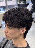 熊本　フェザーパーマ ニュアンス 毛流れ MEN'S HAIR