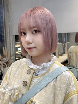 サンク 原宿 表参道(cinq) 切りっぱなしボブ長めボブナチュラルボブ結べるボブ前下がりボブ