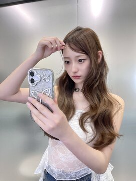 リリー(Lilley) マロンベージュ×小顔レイヤー×韓国風巻き×髪質改善